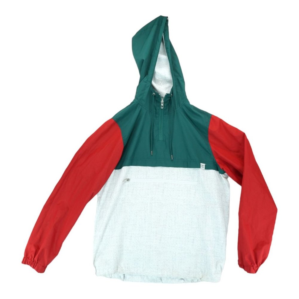 EMPYRE Windbreaker Jacket Hoodie Size Small S Green/Red/White